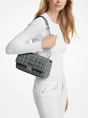 Grand sac port&eacute; &eacute;paule Tribeca en cuir matelass&eacute;