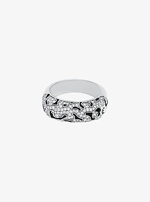 Bague l&eacute;opard &agrave; pav&eacute;