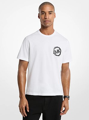 T-shirt en jersey de coton &agrave; logo graphique