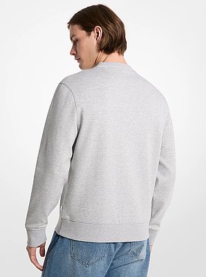 Logo Trim Cotton Blend Sweater