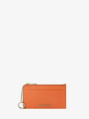 Porta carte di credito Jet Set piccolo in pelle martellata