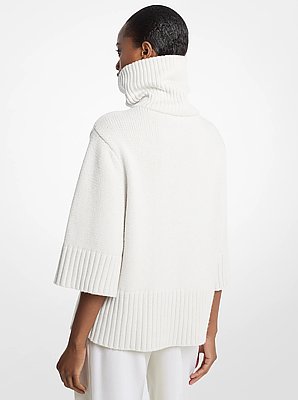 Cashmere Funnel-Neck Sweater