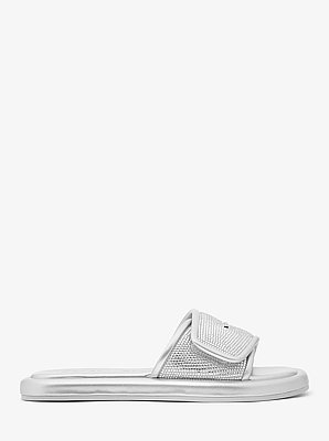 Suki Embellished Metallic Slide Sandal