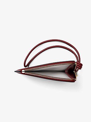 Jet Set Small Pebbled Leather Card Case Wristlet