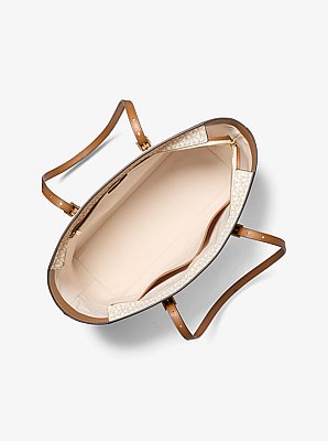 Quinn Large Signature Logo and Leather Tote Bag