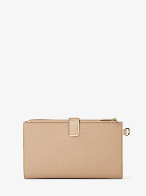 Jet Set Large Leather Smartphone Wristlet Wallet