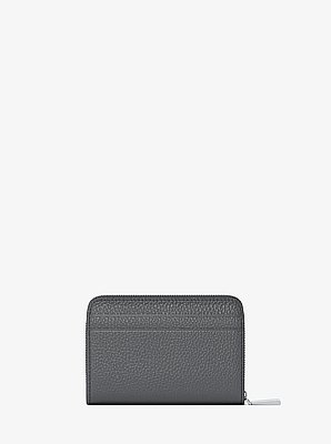 Jet Set Small Pebbled Leather Zip-Around Card Case