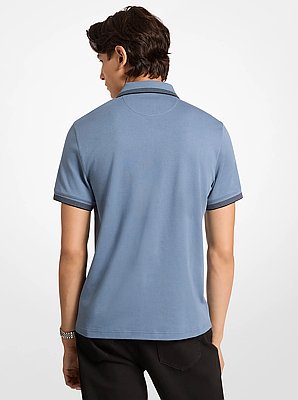 Cotton Zip-Up Polo Shirt