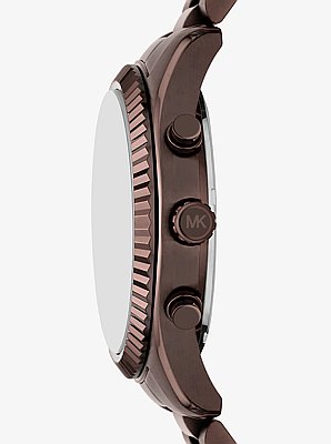 Reloj Lexington oversize en tono marr&oacute;n
