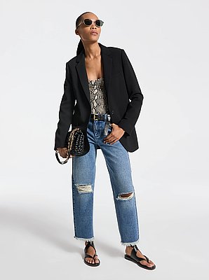 Blazer de crep&eacute;
