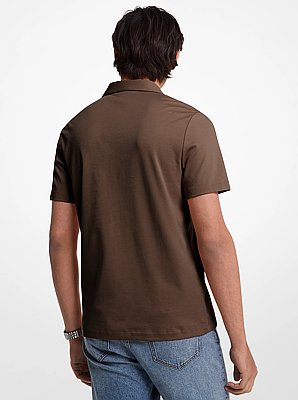 Embroidered Logo Cotton Polo Shirt