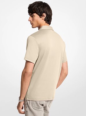 Embroidered Logo Cotton Polo Shirt