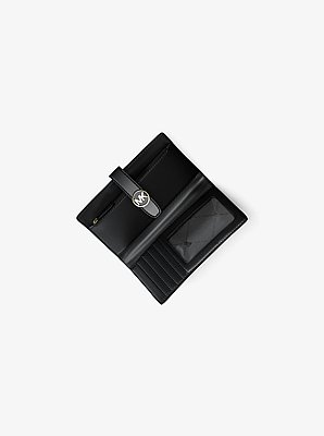 Billetera Greenwich mediana de piel saffiano