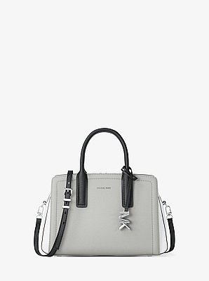Laila Small Color-Block Leather Satchel
