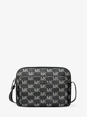 Cooper Logo Jacquard Denim Flight Bag