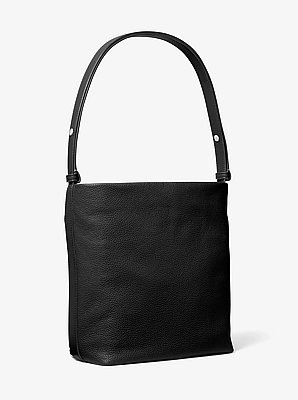 Bolso messenger Roey tipo bombonera mediano de piel granulada