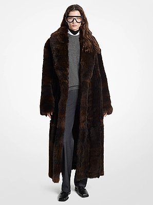 Shearling Bathrobe Coat