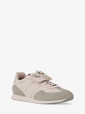 Essex Embellished Mixed-Media Trainer