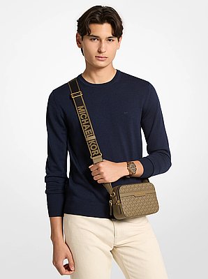 Hudson Signature Logo Camera Crossbody Bag