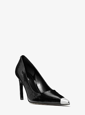 Kasia Snake Embossed Leather Pump