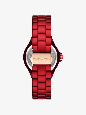 Lennox Pav&eacute; Red-Tone Watch