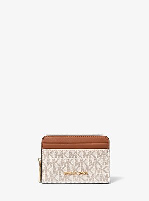 Jet Set Small Signature Logo Zip-Around Card Case