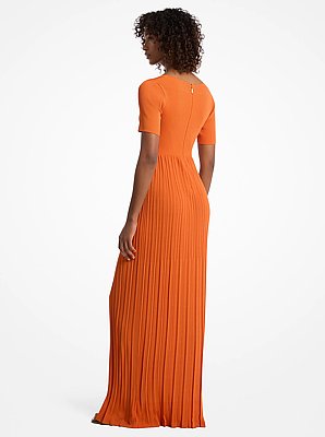 Ribbed Stretch Knit Midi Dress