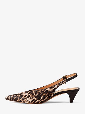 Tonya Leopard Print Calf Hair Slingback Pump