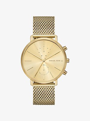 Oversized Blake Gold-Tone Mesh Watch