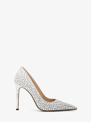 Elyse Embellished Metallic Pump