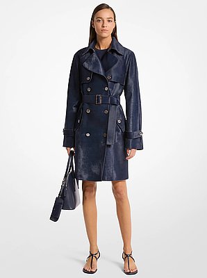 Calf Hair Trench Coat