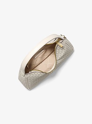 Nayla Small Signature Logo Hobo Shoulder Bag