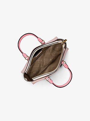 Arden Small Color-Block Signature Logo Messenger Bag in PWD BLSH MLT | Michael Kors image number 1