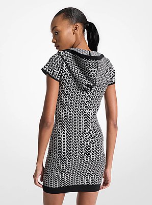 MK2000 Logo Jacquard Hoodie Dress