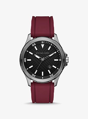 Montre surdimensionn&eacute;e Bowen en silicone de ton gris acier