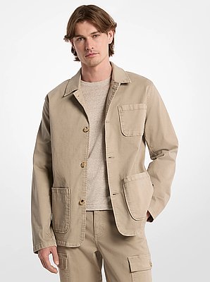 Stretch Cotton Twill Chore Jacket