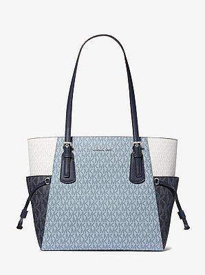 Voyager Large Color-Block Signature Logo Tote Bag