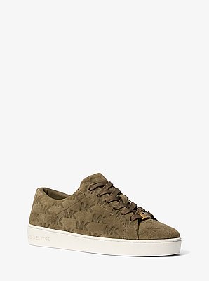 Keaton Logo-Embossed Suede Sneaker