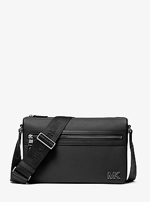 Edison Medium Saffiano Leather Messenger Bag