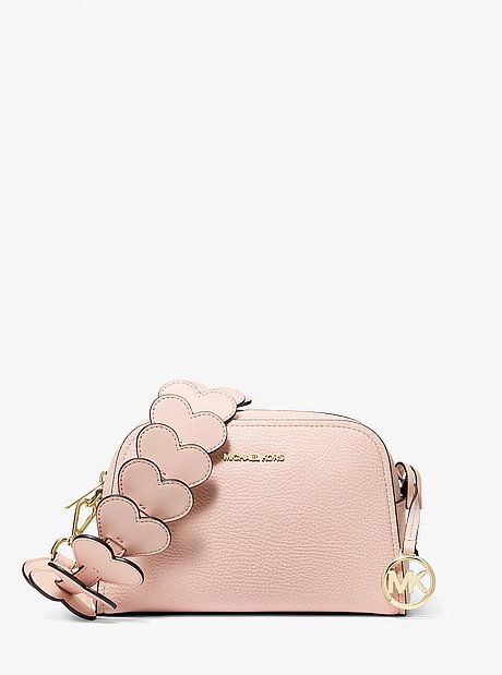 Ashton Extra-Small Heart Embellished Strap Camera Crossbody Bag