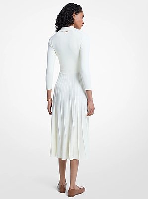 Pulloverkleid aus Stretch-Strick mit Polokragen