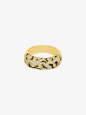 Pav&eacute; Leopard Ring