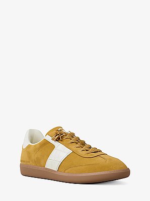 Sneaker Jovie aus Leder mit Krokodilpr&auml;gung und Wildleder