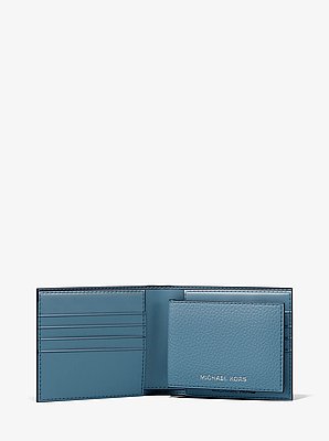 Cooper Pebbled Leather Billfold Wallet With Passcase