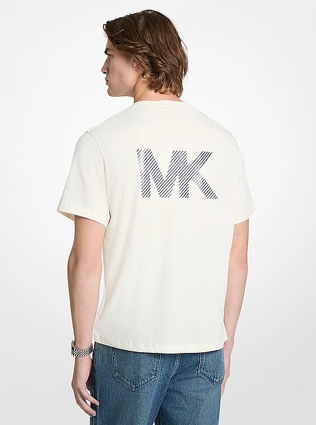 T-shirt in jersey di cotone con logo