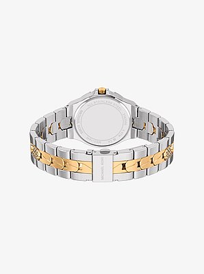 Lennox Pav&eacute; Two-Tone Watch