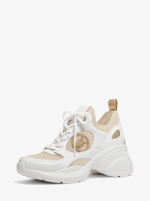 Zapatilla Zuma de material metalizado y malla