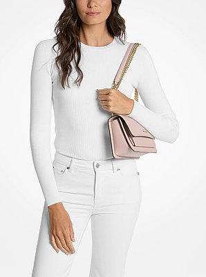Claire Large Pebbled Leather Convertible Shoulder Bag
