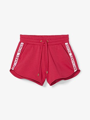 Logo Tape Cotton Blend Track Shorts