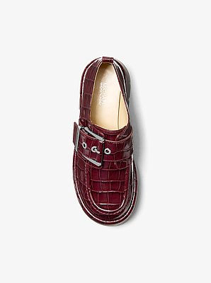 Colby Crocodile Embossed Leather Loafer